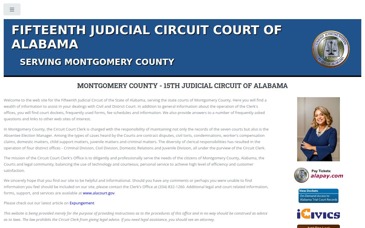 Montgomery County Court System website