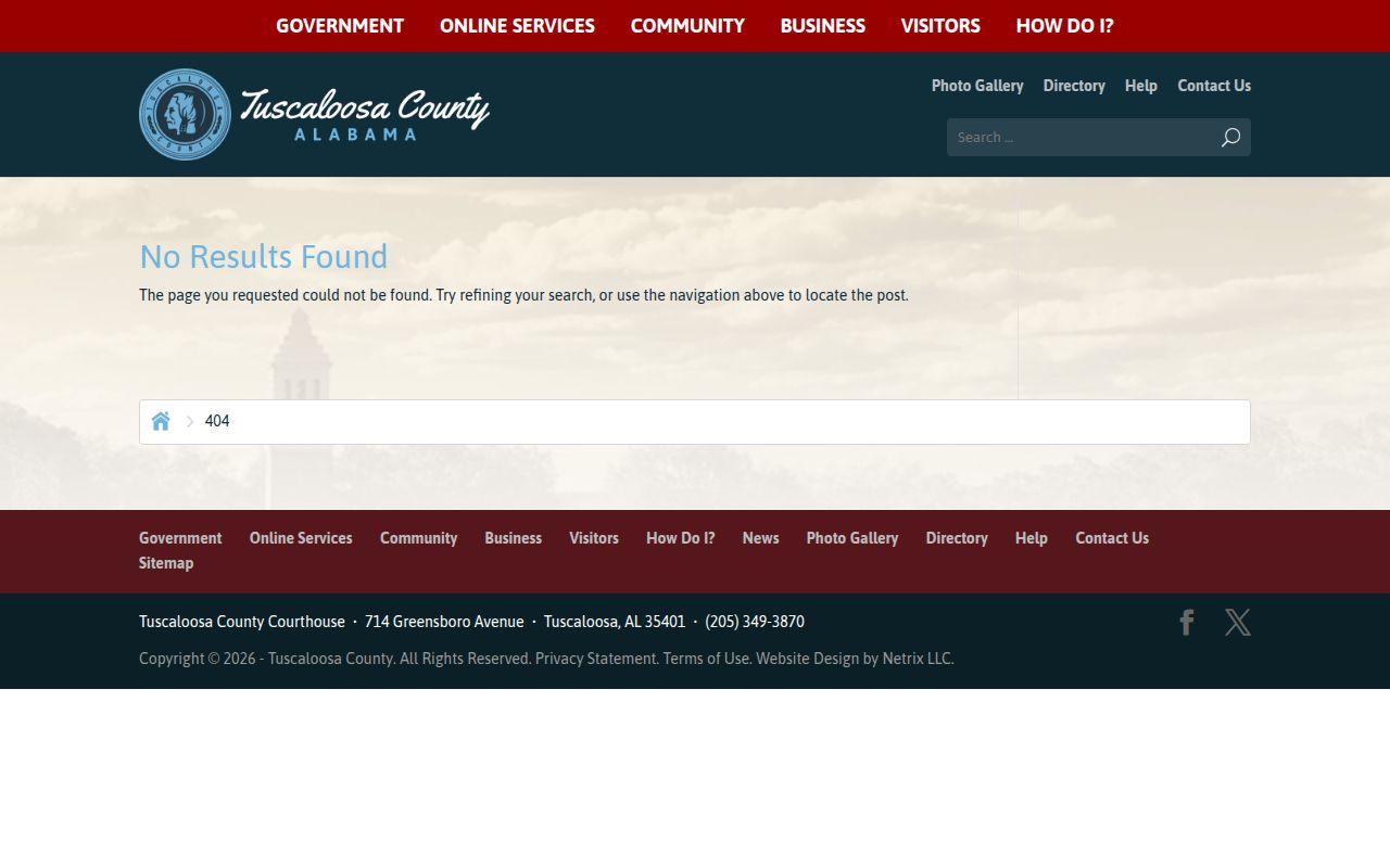 Tuscaloosa County criminal court records search