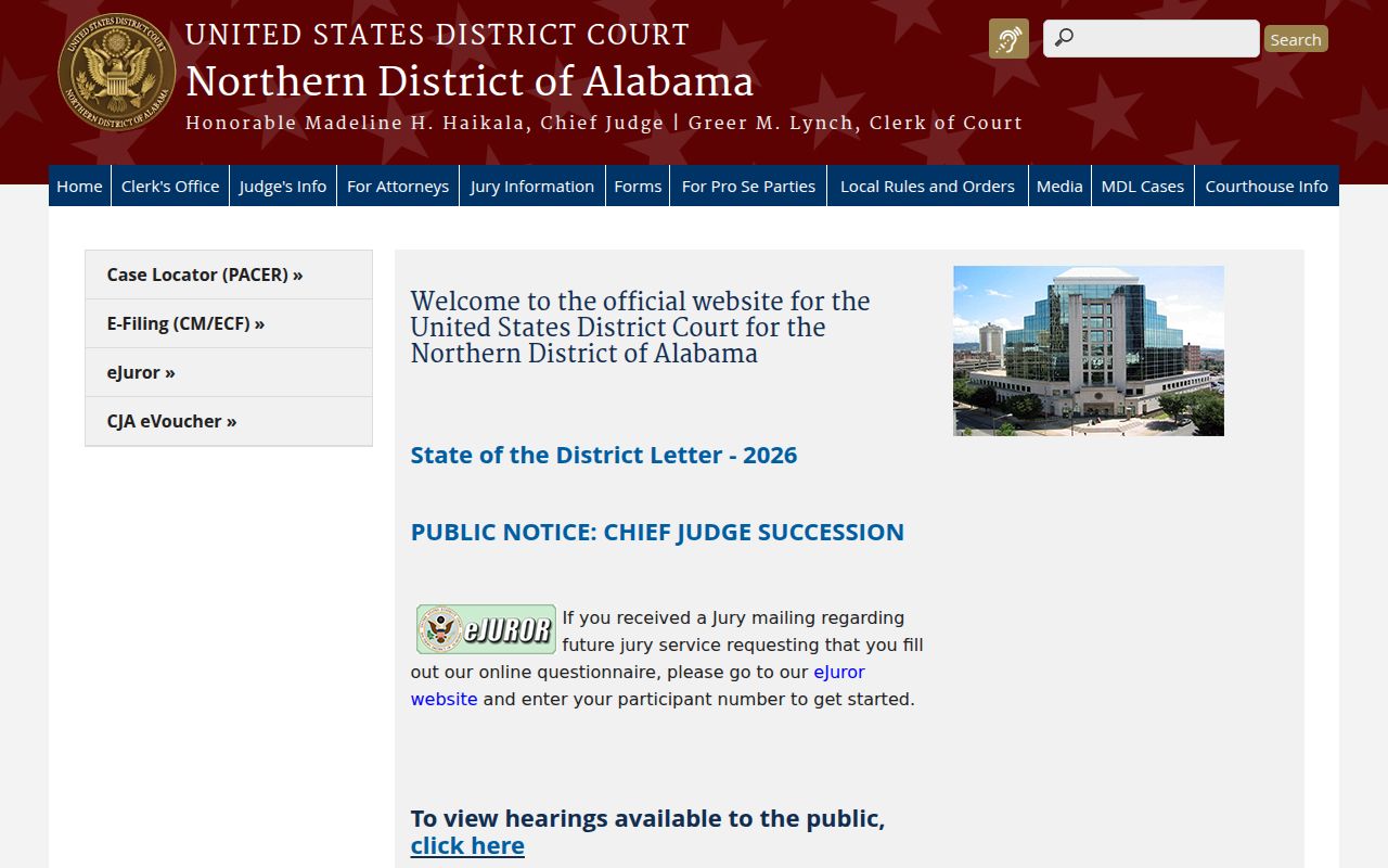 U.S. District Court Northern District of Alabama