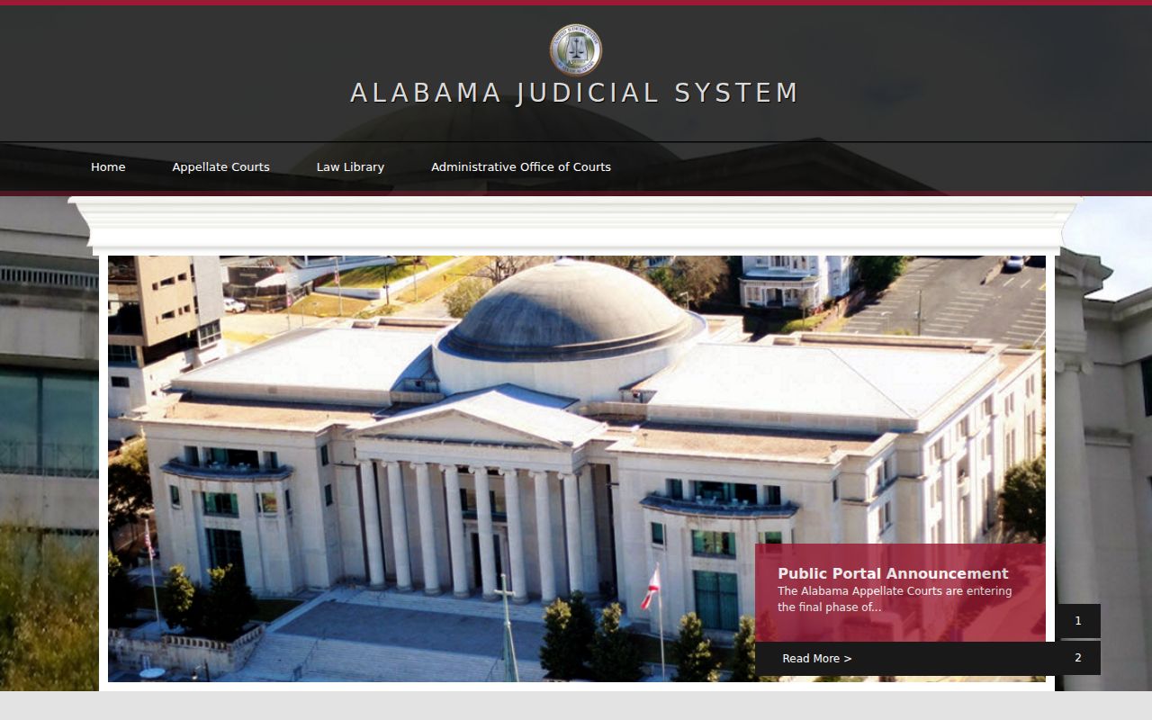 Alabama judicial system organization